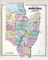 1866 Map of Saratoga County New York