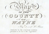 1829 Farm Line Map of Wayne County New York