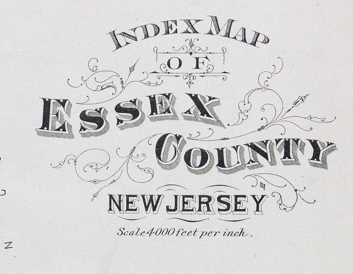 1881 Map of Essex County New Jersey