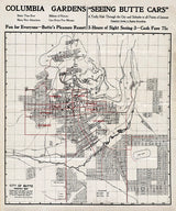 1909 Map of Butte Silver Box County Montana