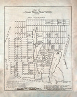 1908 Map of Pond Town Plantation Maine