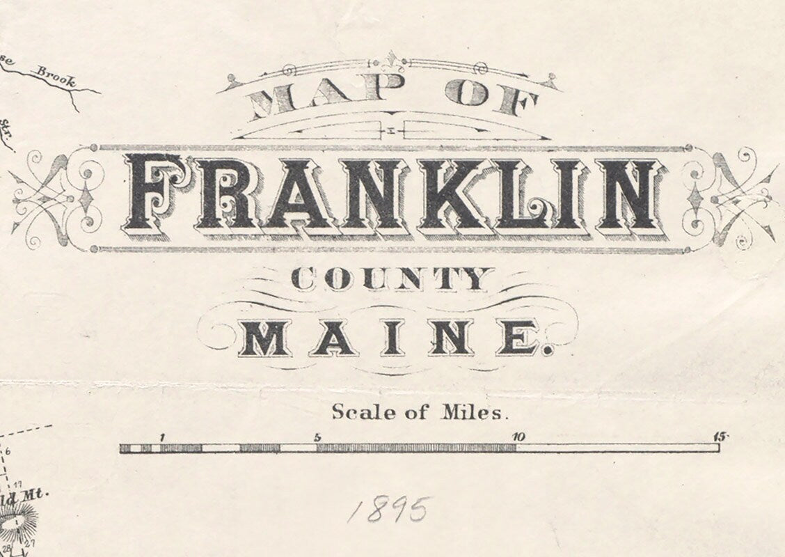 1895 Farm Line Map of Franklin County Maine