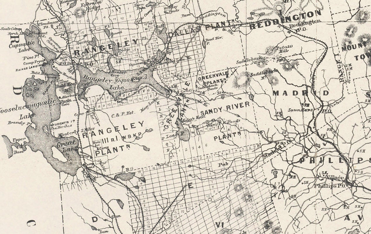 1895 Farm Line Map of Franklin County Maine