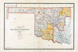 1894 Map of The Oklahoma Territory