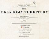 1894 Map of The Oklahoma Territory