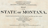 1897 Map of The State of Montana