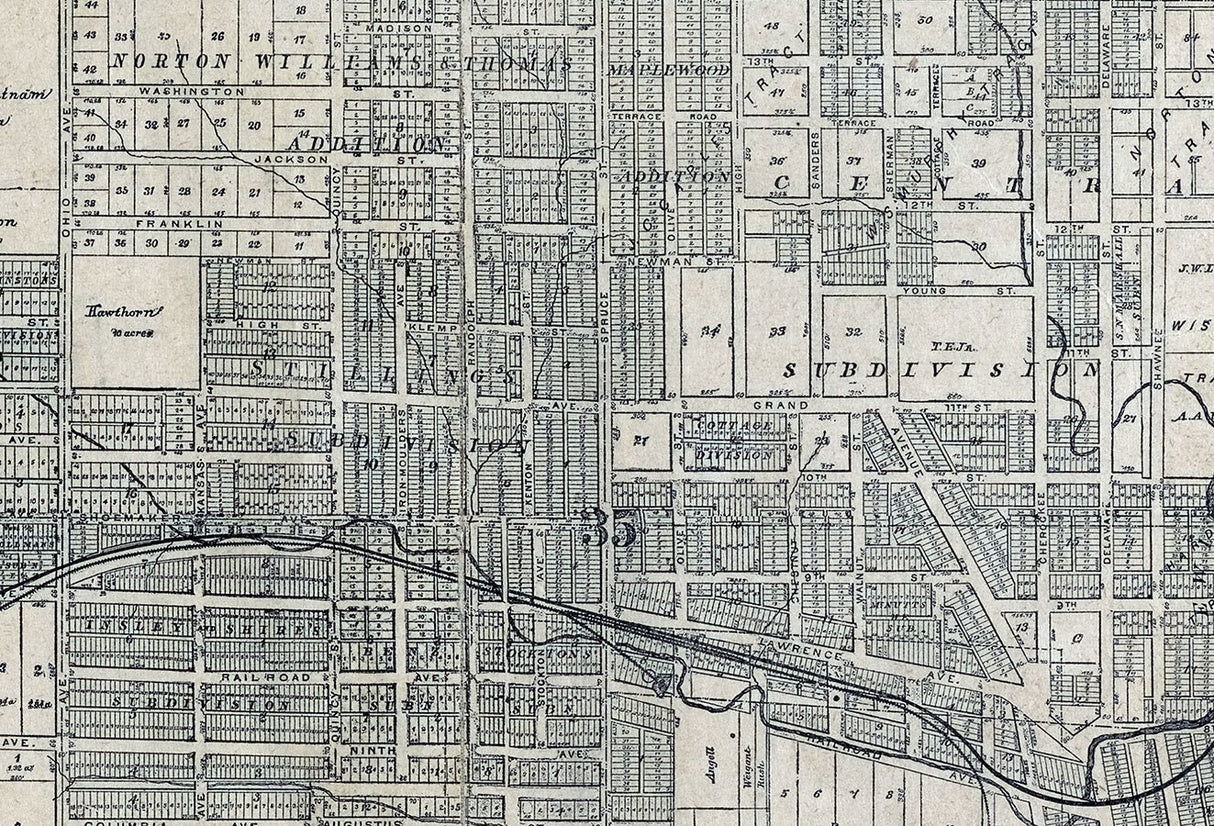 1887 Map of Leavenworth Kansas