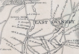 1890 Map of Swanzey New Hampshire