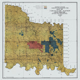 1900 Map of The Chickasaw Nation Indian Territory Oklahoma