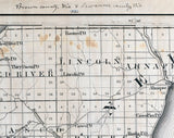 1880 Map of Brown and Kewaunee County Wisconsin