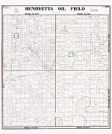 1913 Map of Henryetta Oil Field Okmulgee County Oklahoma