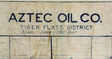 1913 Oil Well Map of Tiger Flats District Okmulgee County Oklahoma