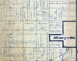1913 Oil Well Map of Tiger Flats District Okmulgee County Oklahoma