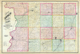 1884 Farm Line Map of Sioux County Iowa