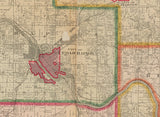 1881 Farm Line Map of Linn County Iowa