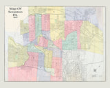 1906 Map of Scranton Lackawanna County Pennsylvania