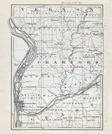 1880 Map of Crawford County Wisconsin