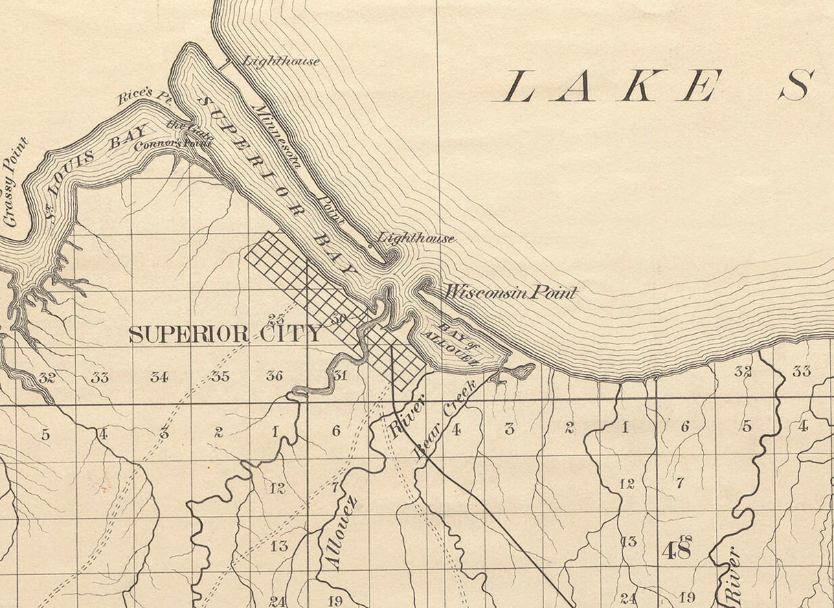 1880 Map of Douglas County Wisconsin