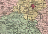 1878 Map of Galicia Lodomeria and Bukowina Galizien Crown Land