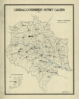 1941 Town and Region Map of Eastern Galicia Austria Hungary