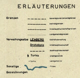 1941 Town and Region Map of Eastern Galicia Austria Hungary