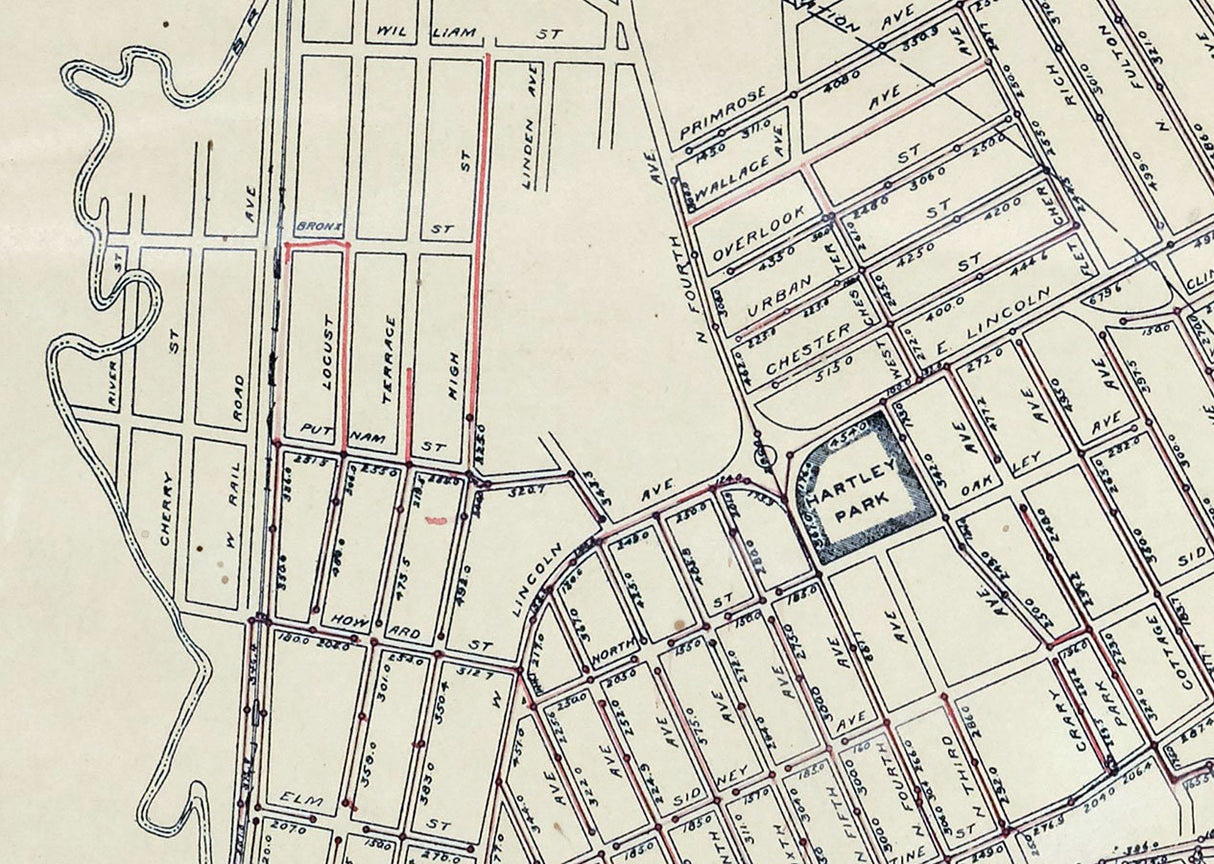 1899 Map of the City of Mount Vernon Westchester County New York