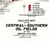 1920 Oil Field Map of Oklahoma and Texas