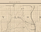 1880 Map of Clark County Wisconsin