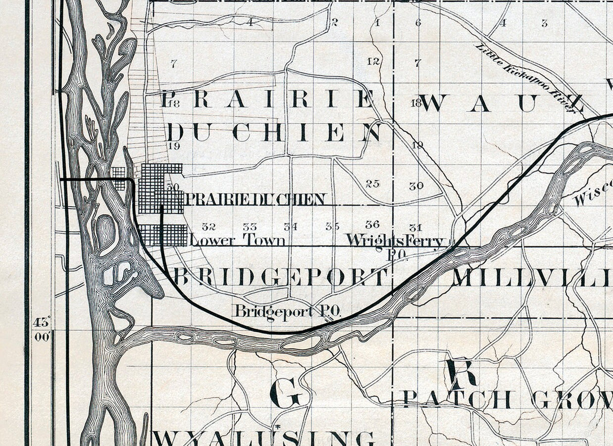 1880 Map of Crawford County Wisconsin