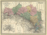 1878 Map of Galicia Lodomeria and Bukowina Galizien Crown Land