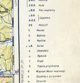 1922 Map of The Turka and Stary Sambor Region Galicia Ukraine