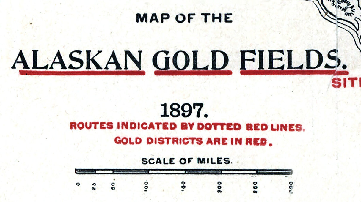 1897 Map of The Alaskan Gold Fields