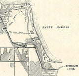 1916 Map of Door County Wisconsin Peninsula State Park