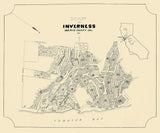 1890 Map of Inverness Marin County California
