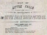 1887 Map of the town of Little Falls Minnesota