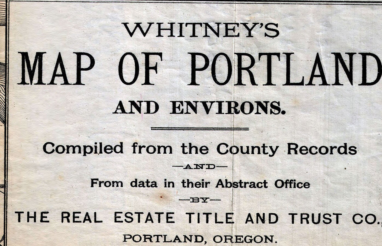 1889 Map of Portland Oregon