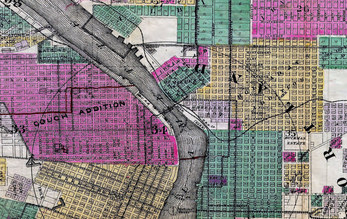 1889 Map of Portland Oregon