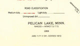 1959 Topo Map of Pelican Lake Crow Wing County Minnesota