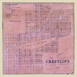 1850 Map of Crestline Crawford County Ohio