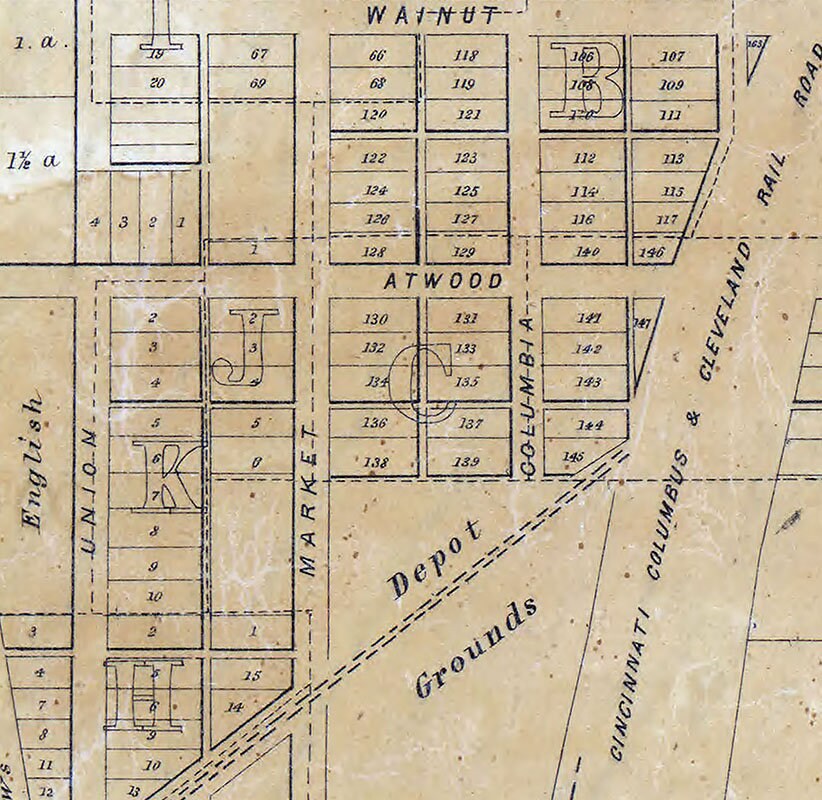 1850 Map of Galion Crawford County Ohio