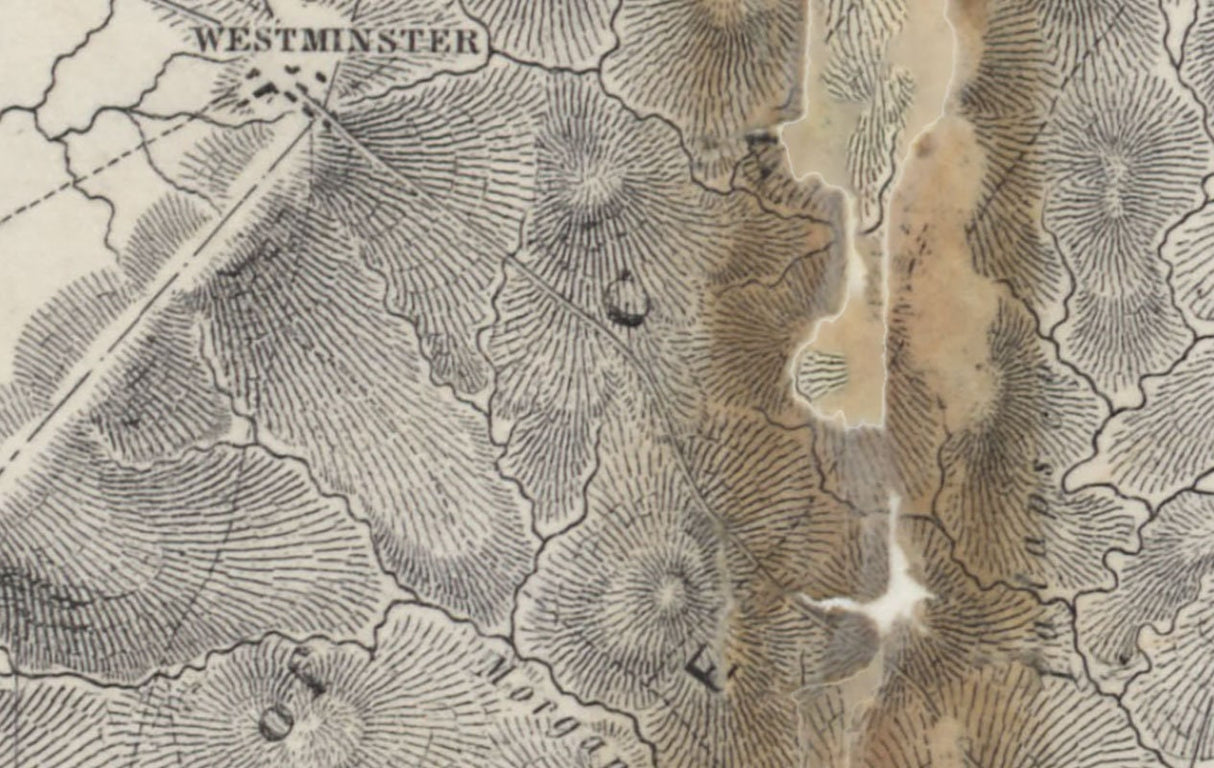 1839 Map of Baltimore and Harford County Maryland