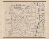 1900 Map of Central Falls Rhode Island