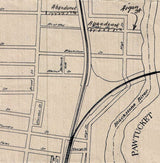 1900 Map of Central Falls Rhode Island