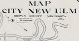 1921 Map of New Ulm Brown County Minnesota