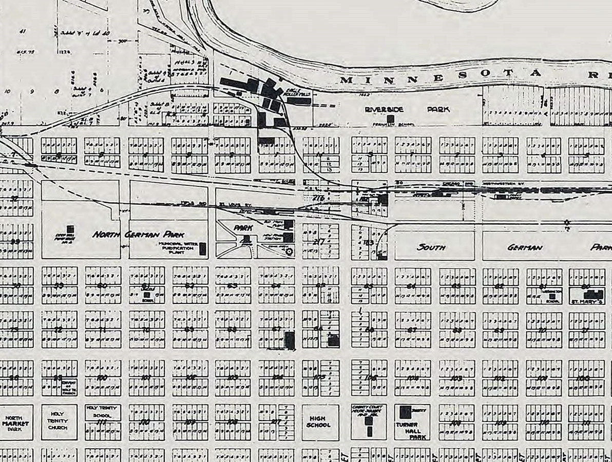 1921 Map of New Ulm Brown County Minnesota