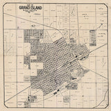 1912 Map of Grand Island Hall County Nebraska