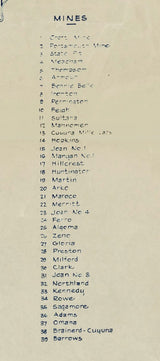 1923 Map of Crow Wing County Minnesota Showing Lakes and Mines