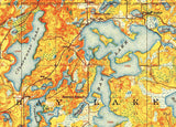 1914 Topo Map of Deerwood Minnesota Quadrangle Bay Lake Mille Lacs Lake