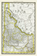 1889 Map of Idaho