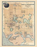 1888 Map of Plymouth Orange County Florida
